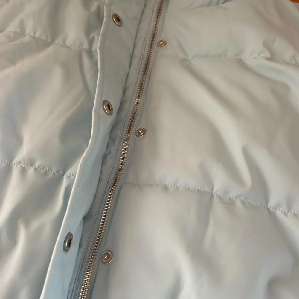 Light Blue Women's Puffer Jacket - Picture 3 of 8